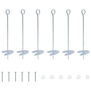 vidaXL Muldade ankurdus 6 pcs H&otilde;bedane &Oslash;10 x 40 cm