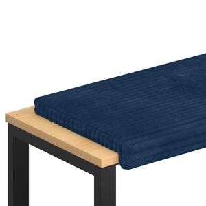 vidaXL Pingipadja Pl&uuml;&uuml;&scaron;ist korduroy Tumesinine S&uuml;gavus 35 cm