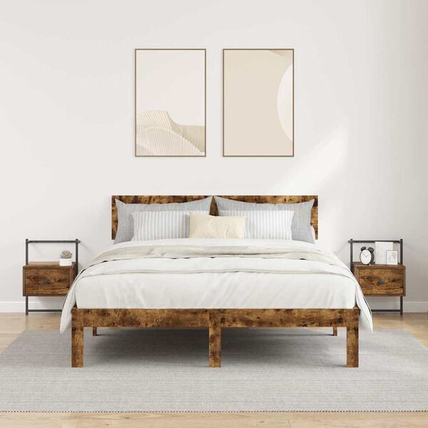 vidaXL seinale kinnitatavad &ouml;&ouml;kapid 2 tk, suitsutamm, 35x30x51 cm