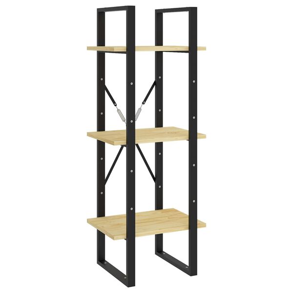 vidaXL 3-korruseline raamaturiiul, 40 x 30 x 105 cm, männipuit