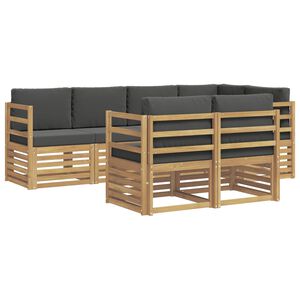 vidaXL V&auml;li diivanikomplekt 7 pcs Valge ja antratsiit
