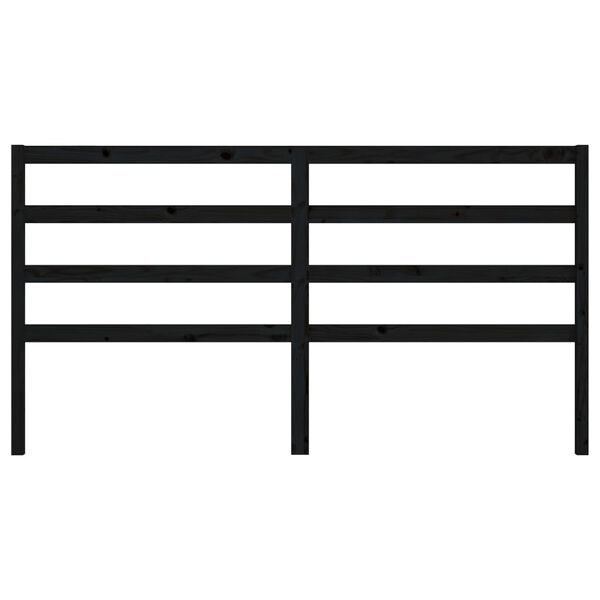 vidaXL voodipeats, must, 186 x 4 x 100 cm, männipuit
