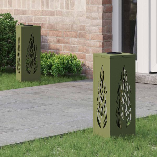 vidaXL P&auml;ikese LED k&auml;igutee tuli 2 pcs K&uuml;pset roheline