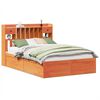 vidaXL voodiraam ilma madratsita, vahapruun, 160 x 200 cm, m&auml;nnipuit