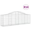 vidaXL kaarekujulised gabioonkorvid 14 tk, 200x30x60/80 cm, raud