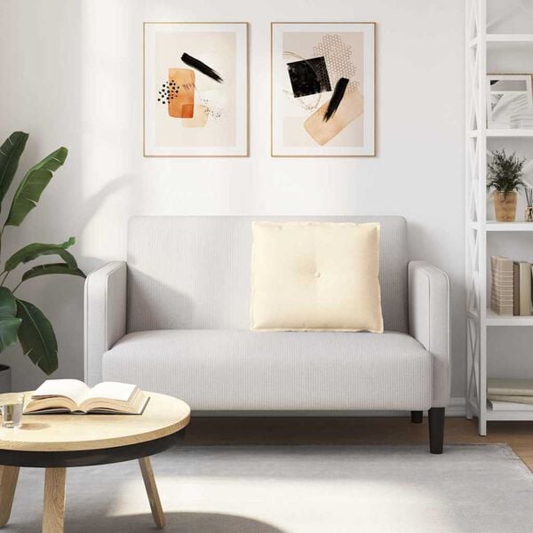 vidaXL Seljatugi padi cream 60 x 50 cm Korter kangas