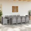 vidaXL Aia s&ouml;&ouml;gilaudade komplekt 11 pcs Helehall Polt rattan