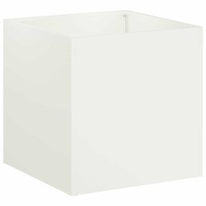 vidaXL Aia istutuspot Valge 20 x 20 x 20 cm K&uuml;lmvalmistatud teras