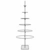 vidaXL metallist kunstkuusk kaunistuseks, must, 150 cm