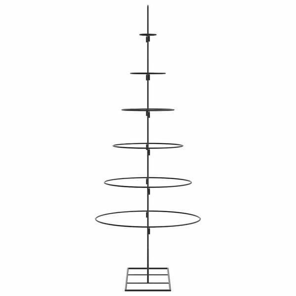 vidaXL metallist kunstkuusk kaunistuseks, must, 150 cm