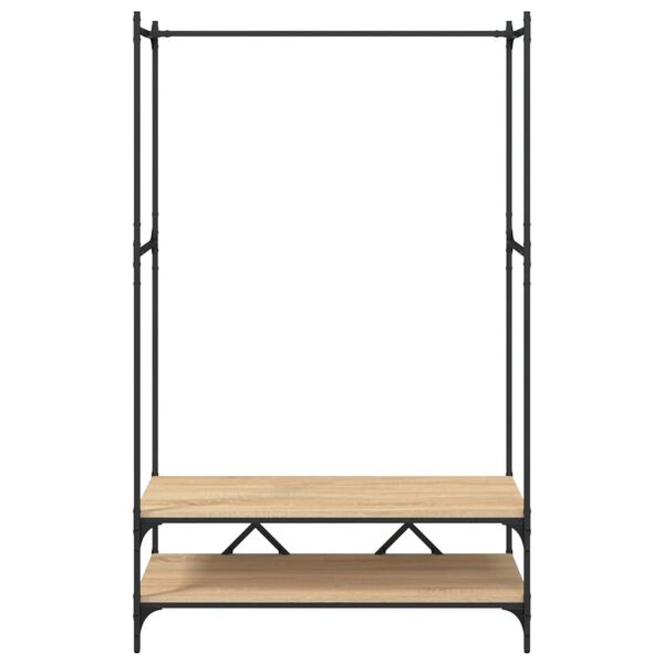 vidaXL riiulitega riidestange, Sonoma tamm, tehispuit