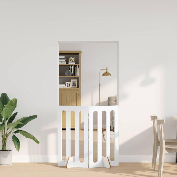 vidaXL Volditav lemmikloomade aed 2 pcs Valge 100,5 x 38 x 90 cm