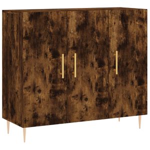 vidaXL puhvetkapp, suitsutatud tamm, 90 x 34 x 80 cm, tehispuit