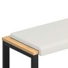 vidaXL Pingipadja Kunstnahk Valge S&uuml;gavus 35 cm