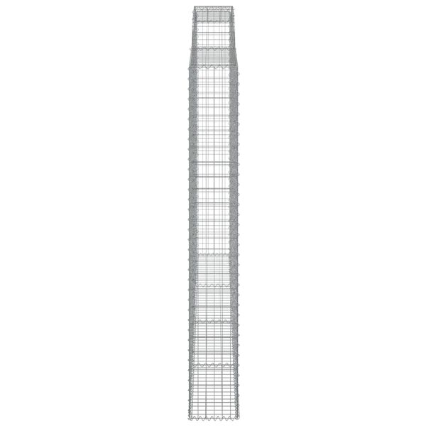 vidaXL kaarekujuline gabioonkorv, 300x30x220/240 cm, tsingitud raud