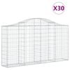 vidaXL kaarekujulised gabioonkorvid 30 tk, 200x30x100/120 cm, raud