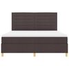 vidaXL LED Box Spring Voodi madratsiga Tume pruun 180 x 200 cm kangas