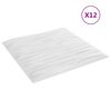 vidaXL Seinapaneelid 12 pcs Valge Kivi 50 x 50 cm XPS Vaht