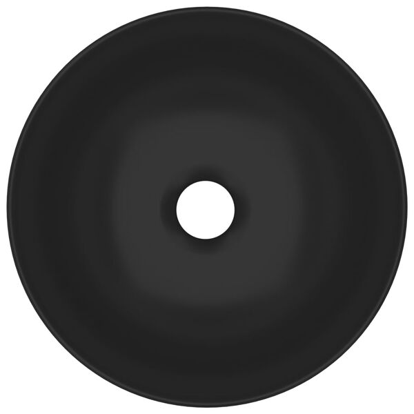 vidaXL vannitoavalamu keraamiline, matt must, &uuml;mmargune