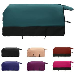 vidaXL Hobuste K&auml;tter Tume roheline ja must 115 cm Pol&uuml;ester