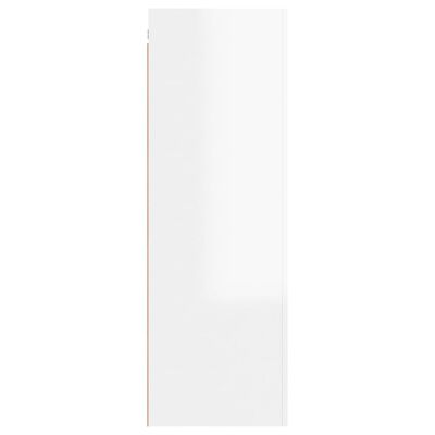 vidaXL telerikapp, kõrgläikega valge, 30,5 x 30 x 90, puitlaastplaat