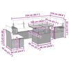 vidaXL 7-osaline aiadiivani komplekt patjadega, beež, pol&uuml;rotang
