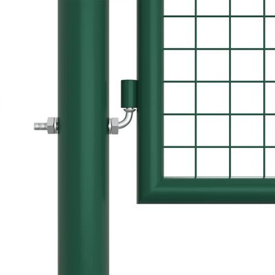 vidaXL võrkaia värav, teras, 400 x 125 cm, roheline