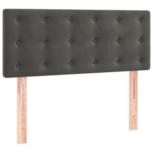 vidaXL voodiraam peats, tumehall, 100x5x78/88 cm, samet