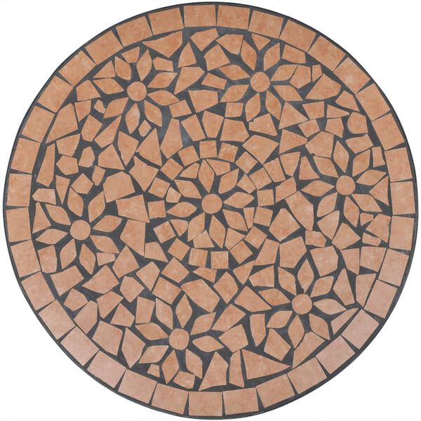 vidaXL bistroolaud, terrakota, 60 cm, mosaiik