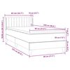 vidaXL Box Vedruvoodi madratsiga Helehall 80x220 cm samet