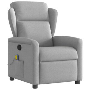 vidaXL Massage Recliner Tool Cloud Grey Fabric