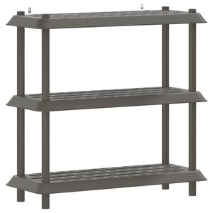 vidaXL Riiulikomplekt 3 tasandit 100 x 40 x 96 cm PP Helehall