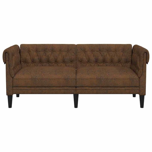vidaXL Chesterfield-diivan padjaga Muu Pruun 182.5 x 74.5 x 74.5 cm