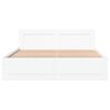 vidaXL voodiraam peatsiga ilma madratsita Valge 160x200 cm