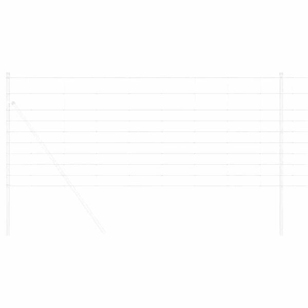 vidaXL Karjamaa-aed Hõbedane 25 x 1 m Tsingitud teras