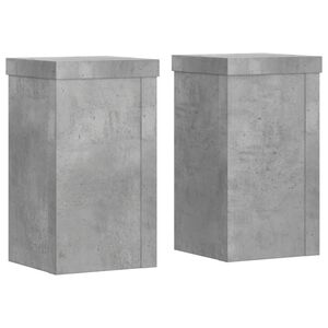 vidaXL taimealused 2 tk, betoonhall, 10 x 10 x 18 cm, tehispuit