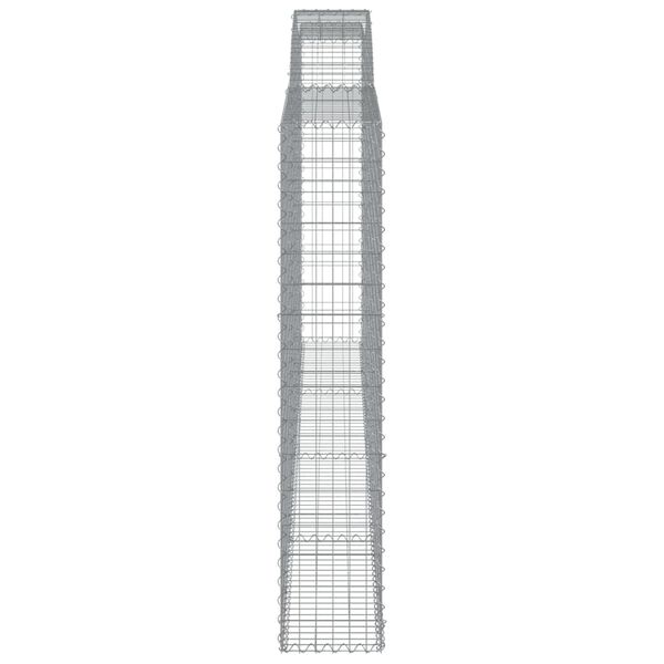 vidaXL kaarekujuline gabioonkorv, 400x30x160/180 cm, tsingitud raud