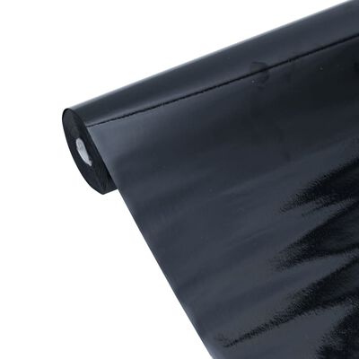 vidaXL staatiline aknakile, jäätunud, must, 45x1000 cm, PVC