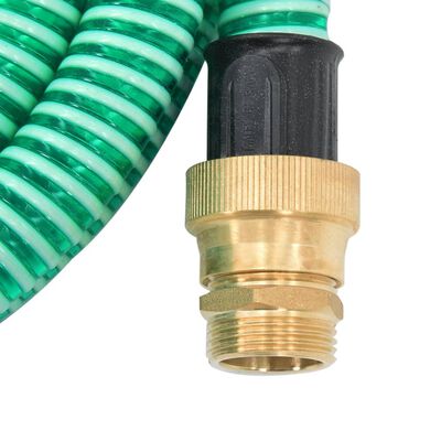 vidaXL imivoolik messingust ühendustega, roheline 1,1" 4 m PVC