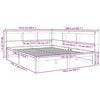 vidaXL riiuliga voodi ilma madratsita, vahapruun, 135x190cm, männipuit