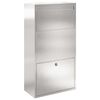 vidaXL Pakiautomaat uksega H&otilde;bedane 44 x 22 x 82 cm Roostevaba teras