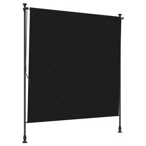 vidaXL V&auml;lis Rulli Kardin Must 120 x 270 cm