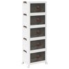 vidaXL virnastatav ratastega hoiukast 5korruseline 28L 48,5x29,5x139cm