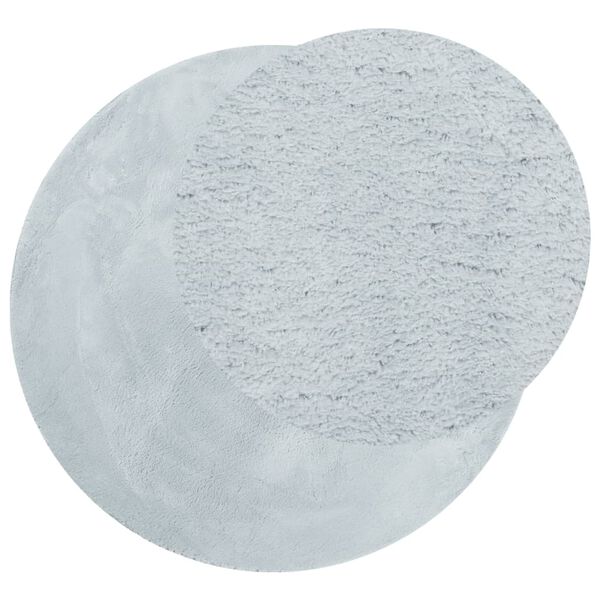 vidaXL vaip "HUARTE", l&uuml;hikese narmaga, pestav, sinine, &Oslash;80 cm