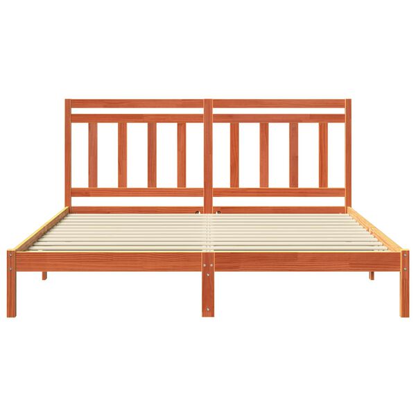 vidaXL Voodi raam Vahapruun 205,5 x 185,5 x 100 cm Kindel m&auml;nnipuidust