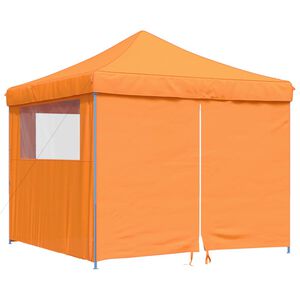 vidaXL kokkupandav pop-up peotelk 4 k&uuml;lgseinaga, oranž