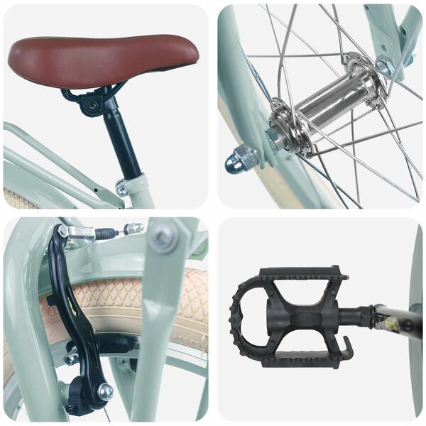 vidaXL Laste Bike 20 Tolli vanuses 6-11 aastat Hele roheline