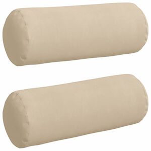 vidaXL Padjad 2 pcs cream &Oslash; 25 x 70 cm Mikrofiber kangas