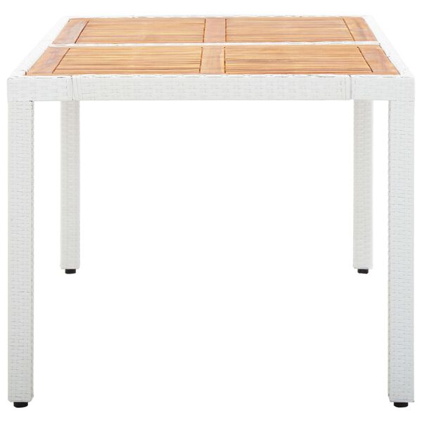 vidaXL 7-osaline aiam&ouml;&ouml;blikomplekt, pol&uuml;rotang, valge