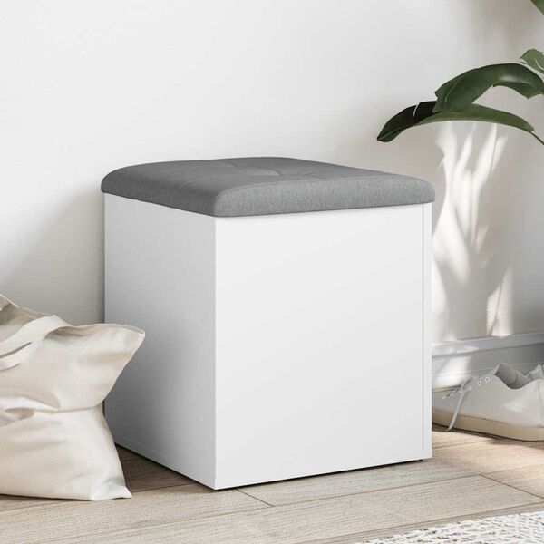 vidaXL hoiupink, valge, 42 x 42 x 45 cm, t&ouml;&ouml;deldud puit